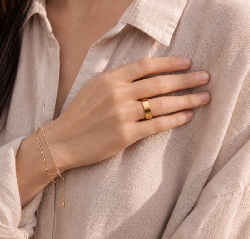 Rose Gold Femometer Ring Air finish